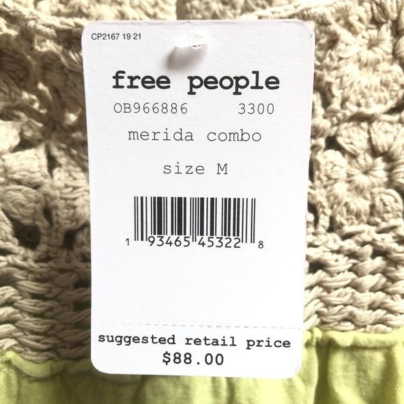 Free People Luca Crochet Stripe Tunic Merida Combo - Picture 8 of 8